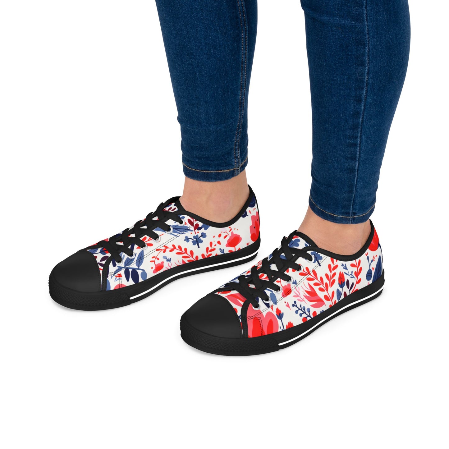 Women's Low Top Sneakers_Flower