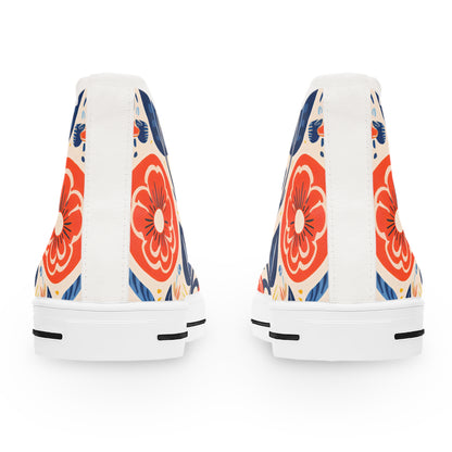 Women's High Top Sneakers_Flower