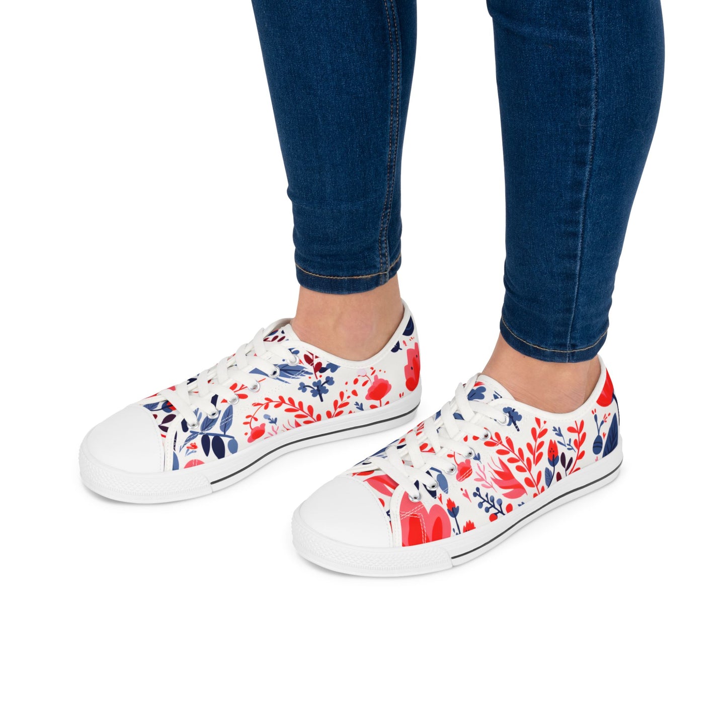 Women's Low Top Sneakers_Flower