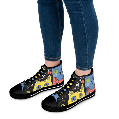 Women's High Top Sneakers_Cat